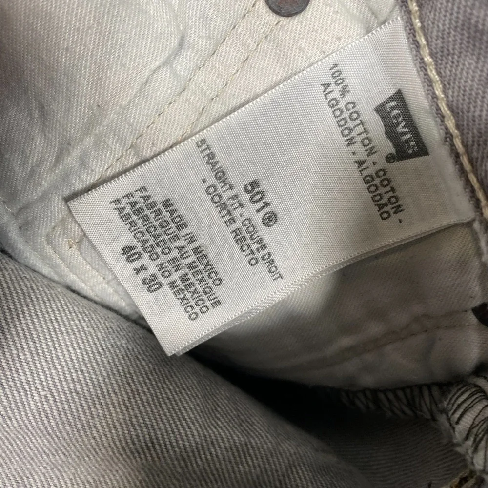 Levi's 501 XX Jeans Men's Size‎ 36x26 Gray Denim Stone Wash Button Fly